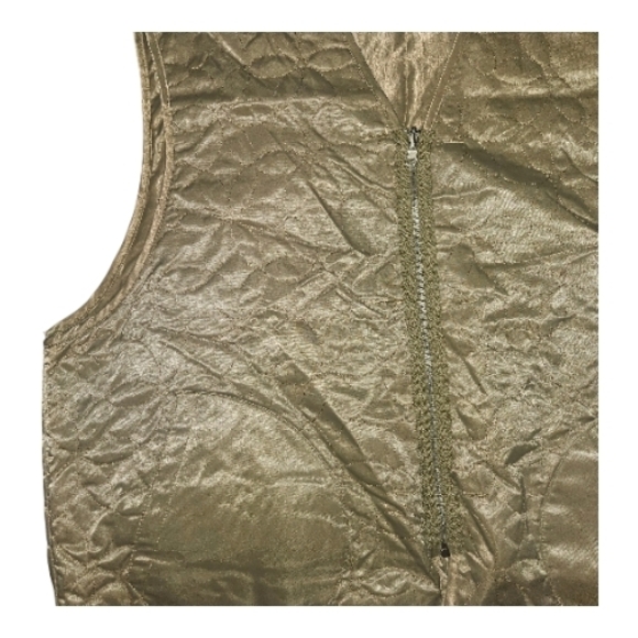 POL Women's S/M Quilted Satin Vest Champagne Gold Oversized NWOT - Picture 7 of 10